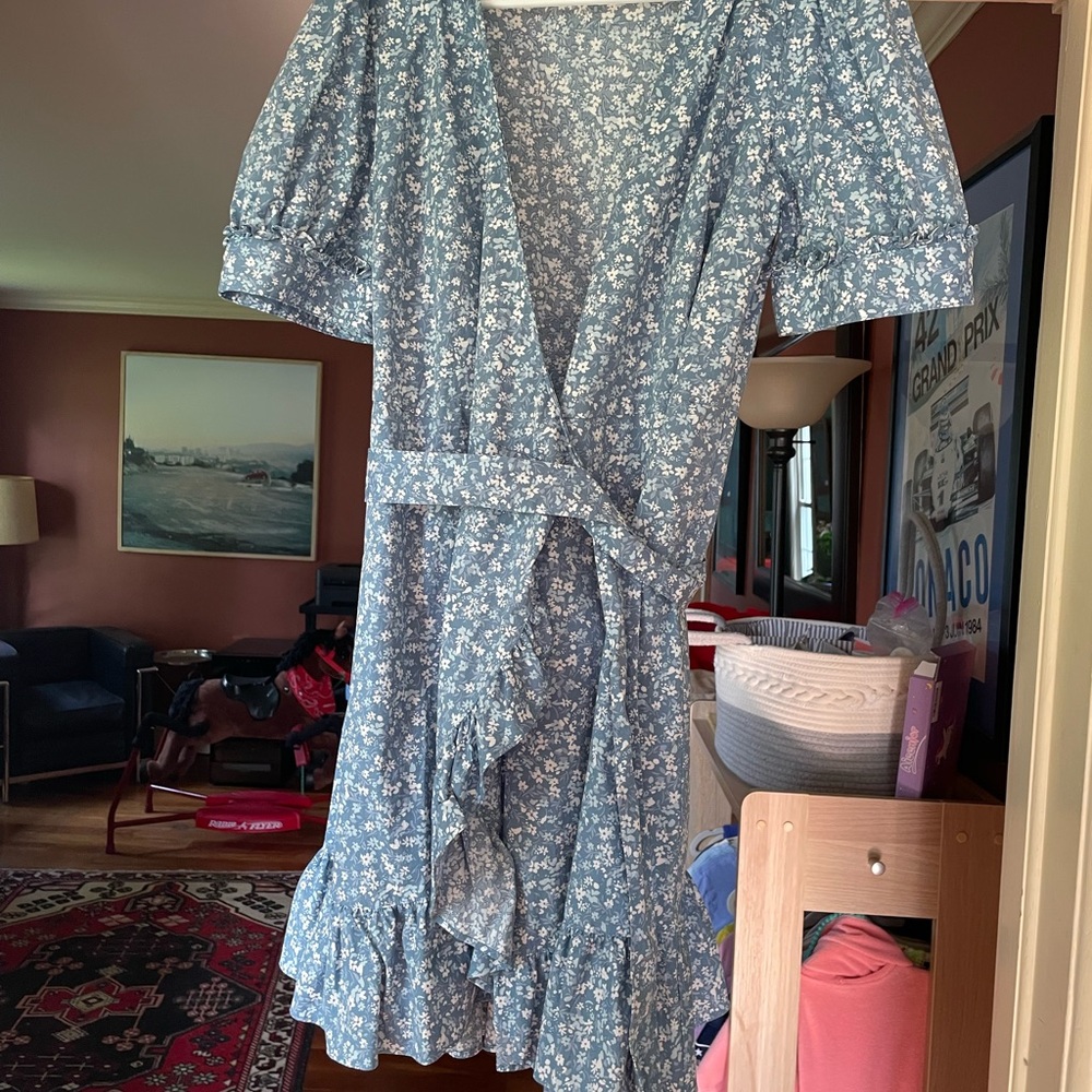 Draper James Blue Ruffled Wrap Sundress - Picture 5 of 5